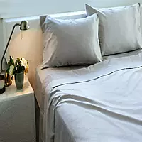 Cotton Sateen Bed Sheet Concrete Grey 1