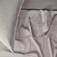 Cotton Sateen Bed Sheet Concrete Grey 1